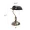 Simple Designs 15" Executive Banker's Desk Lamp with Glass Shade